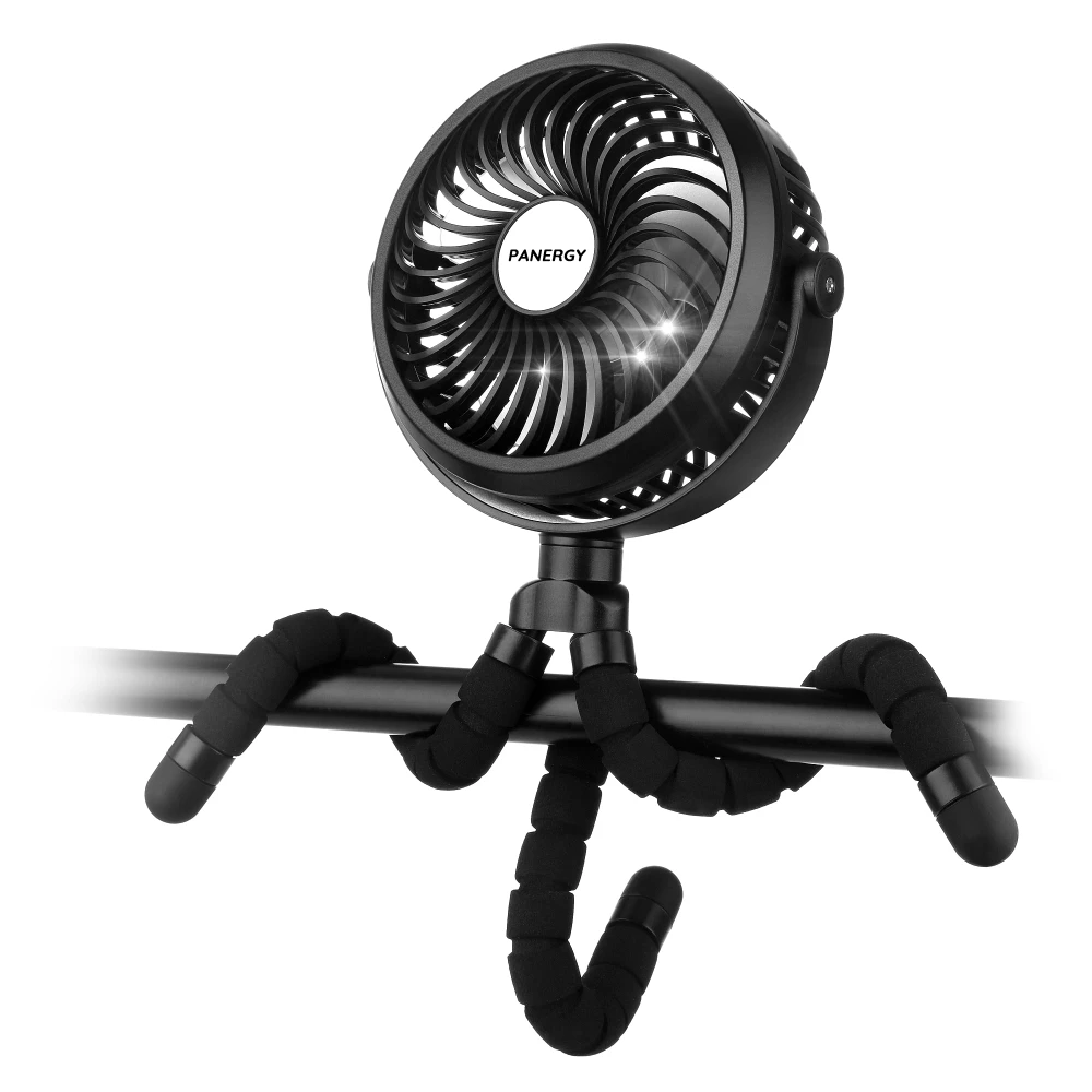 

Fan Battery Powered Clip-on Fan with Flexible Tripod Portable Personal Fan 360° Adjustable for Stroller Car Seat Treadmill