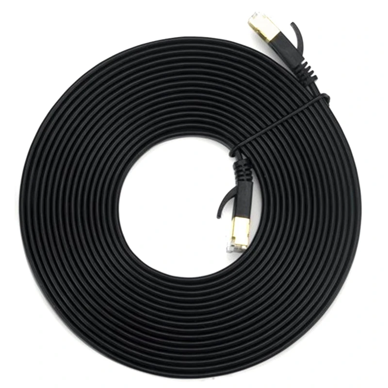 

Ethernet-Кабель Cat 7 высокоскоростной плоский Интернет-кабель для компьютера Cat7 Rj45 LAN-Кабель для маршрутизатора, модема (5 м)