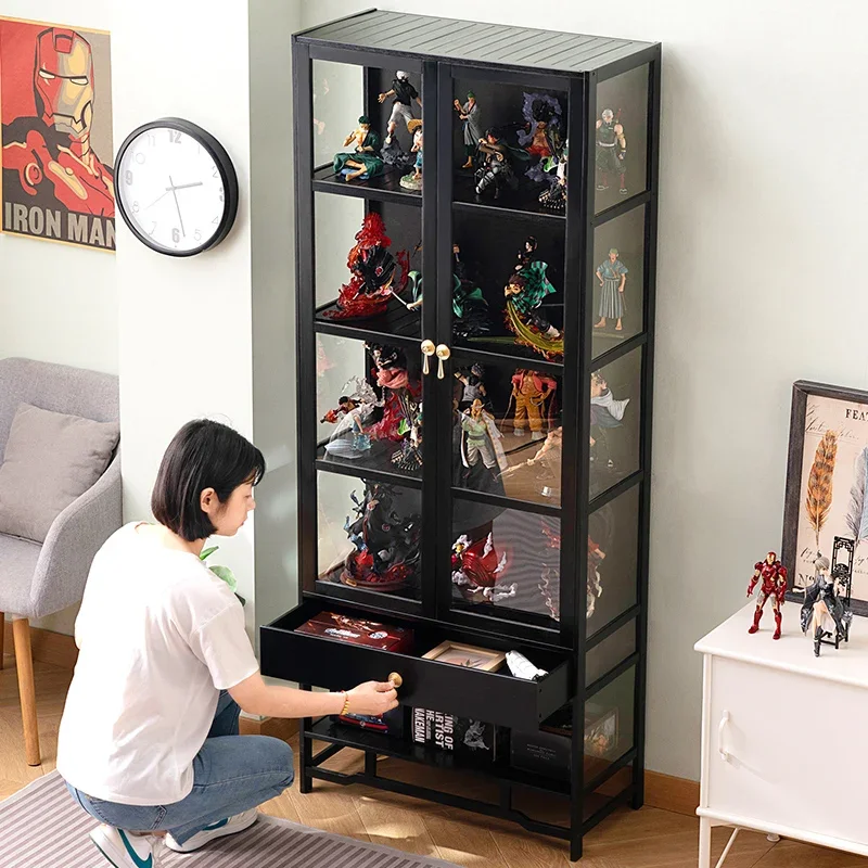 Витрина для фигурок акриловая прозрачная пылезащитная витрина ящик хранения в