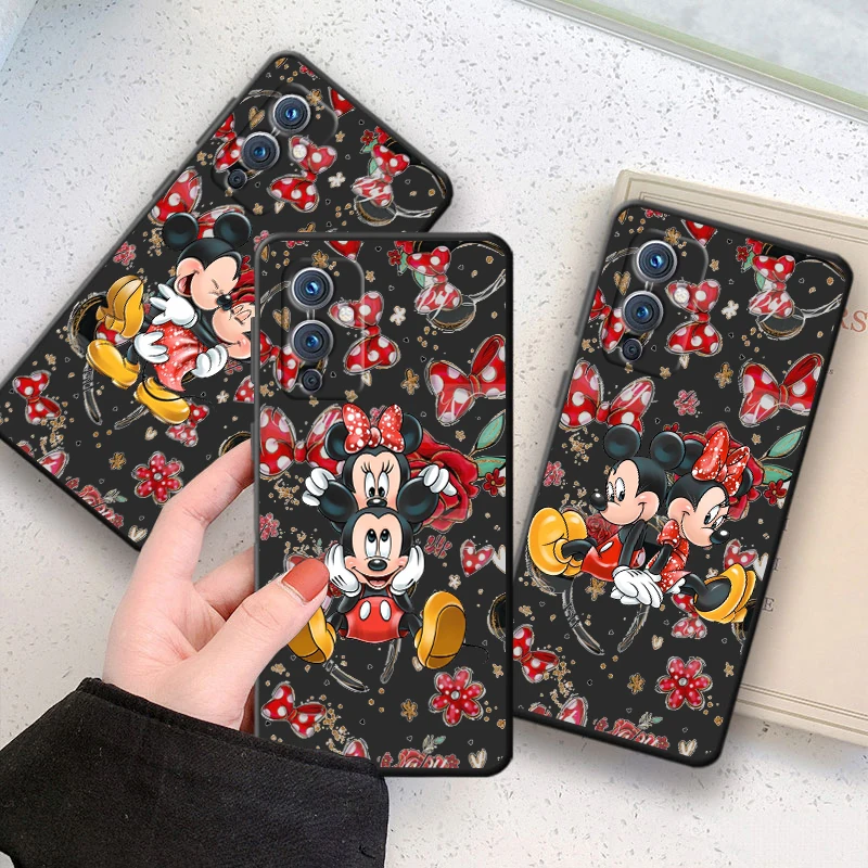

Luxury mickey minnie disney Phone Case For OnePlus 10 9 RT R 8 7 6 T Pro 5G Nord 2 N10 N100 CE CE2 N20 N200 Black Cover