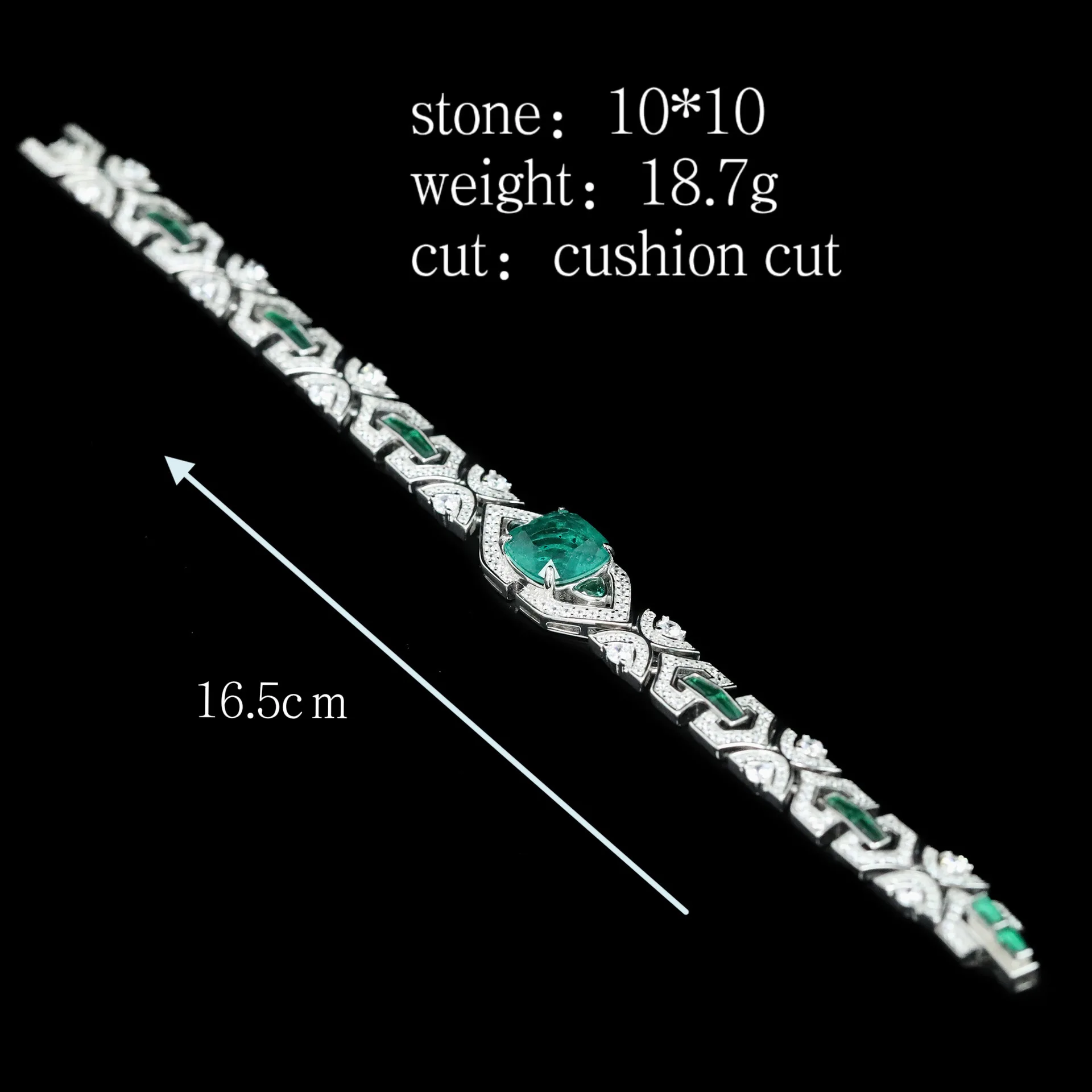 Винтажный Браслет WUIHA из драгоценных камней 100% 925 пробы серебряный лабораторный