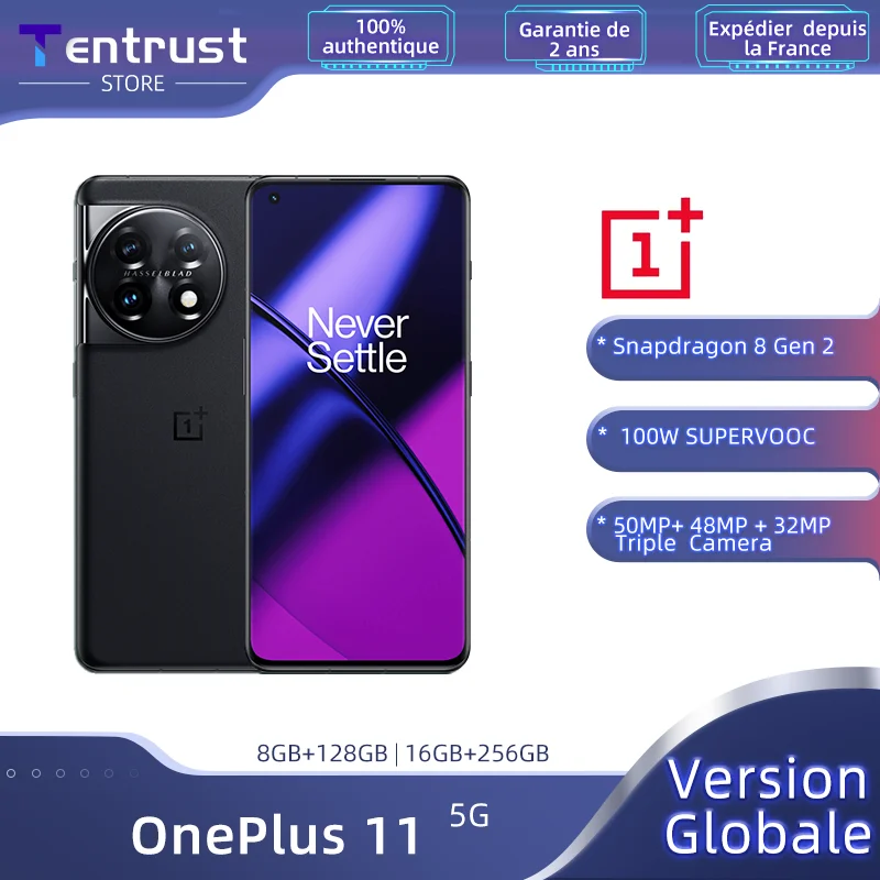 Versione Globale Oneplus 11 5G Smartphone Snapdragon 8 Gen 2 2K 120Hz Display Amoled 100W Supervooc Carica 50Mp