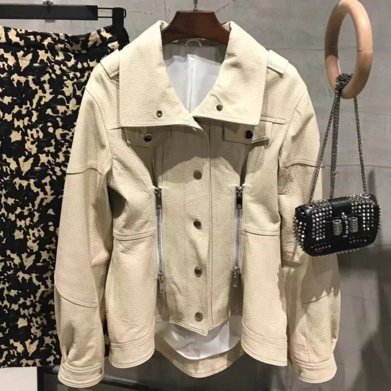 

Ladies Real Leather Blazer Women Genuine Lambskin Jacket