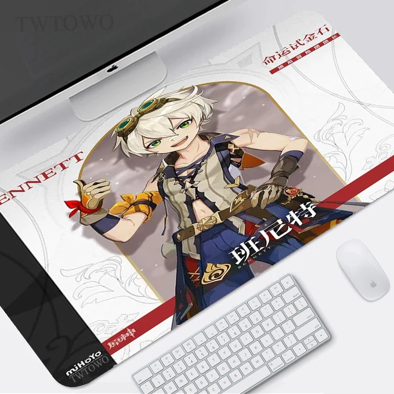 

Игровой ударный коврик для мыши Genshin XL, новый компьютерный коврик для мыши XXL, коврик для клавиатуры, коврики для мыши из натурального каучук...