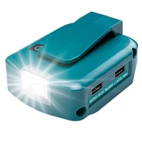 battery adapter led working light for makita 14 4v18v li on battery bl1830 bl1430 dual usb converter for makita
