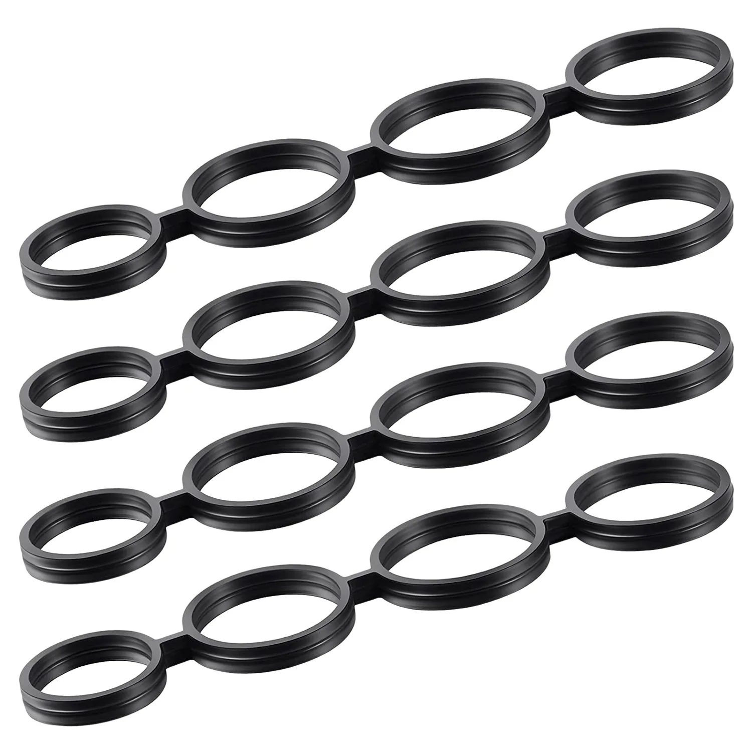 

4 Pieces Finger Training Bands Silicone Finger Speed System Finger Stretcher for Guitar Bass Piano Exercise Beginner