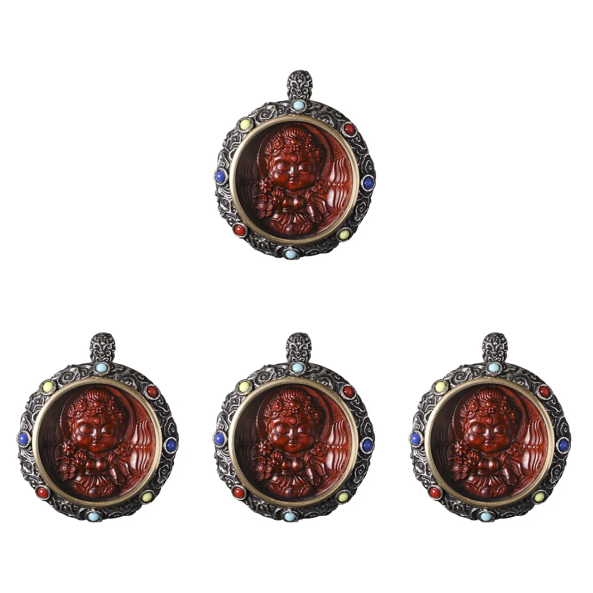 

4pcs Rosewood Spiritual Charms Tara Pendant Charms for Making