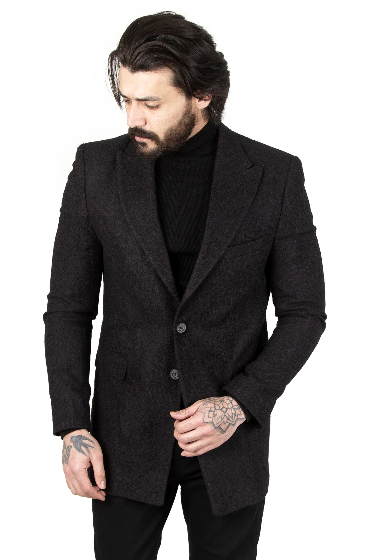 DeepSEA Italian Knitted Fabric Stamp Coat 2202007