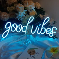 wholesale good vibes led relax signs neon for game room bar hotel restaurant background wall decor wedding birthday party gift