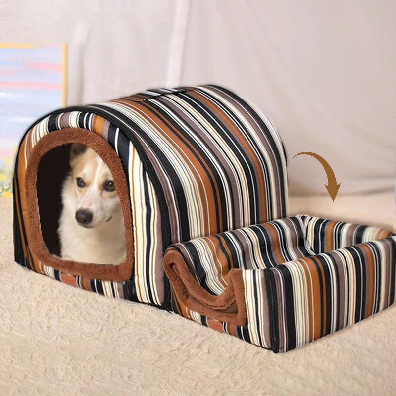 

Four seasons new Warm Dog House Comfortable Print Stars Kennel Mat For Pet Puppy Top Quality Foldable Cat Sleeping Bed Pet acces