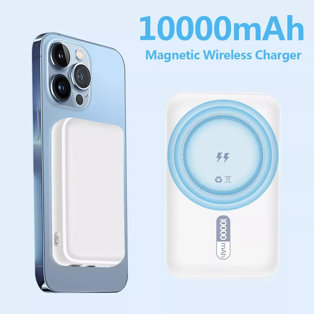 

2023NEW Magnetic Power Bank 10000mAh PD22.5W Fast Charging Powerbank External Battery Portable Wireless Charger For iPhone 13 12
