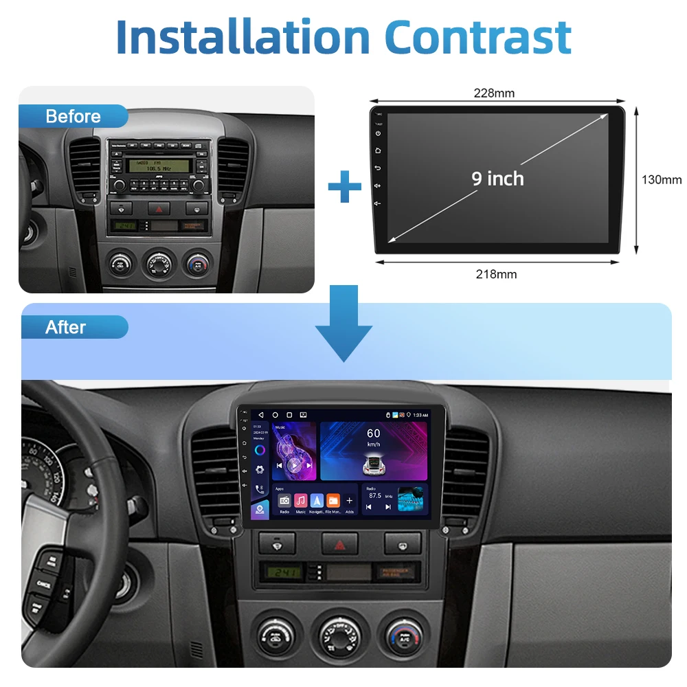 Автомагнитола Podofo 2Din Android мультимедийный видеоплеер для Kia Sorento BL 2002-2011