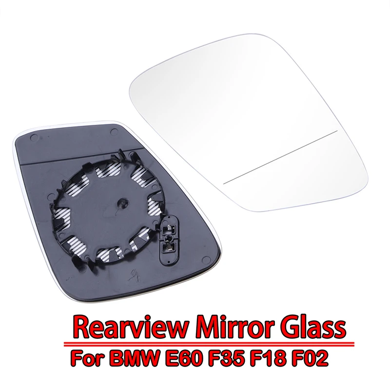 Rhyming Side Rearview Mirror Heating Glass Heated Mirror Lens Clear Blue Fit For BMW 5/6/7 Series E60 E61 F07 F10 F11 F12