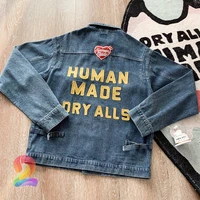 human made jacket high quality retro washed embroidered men women human made denim jackets
