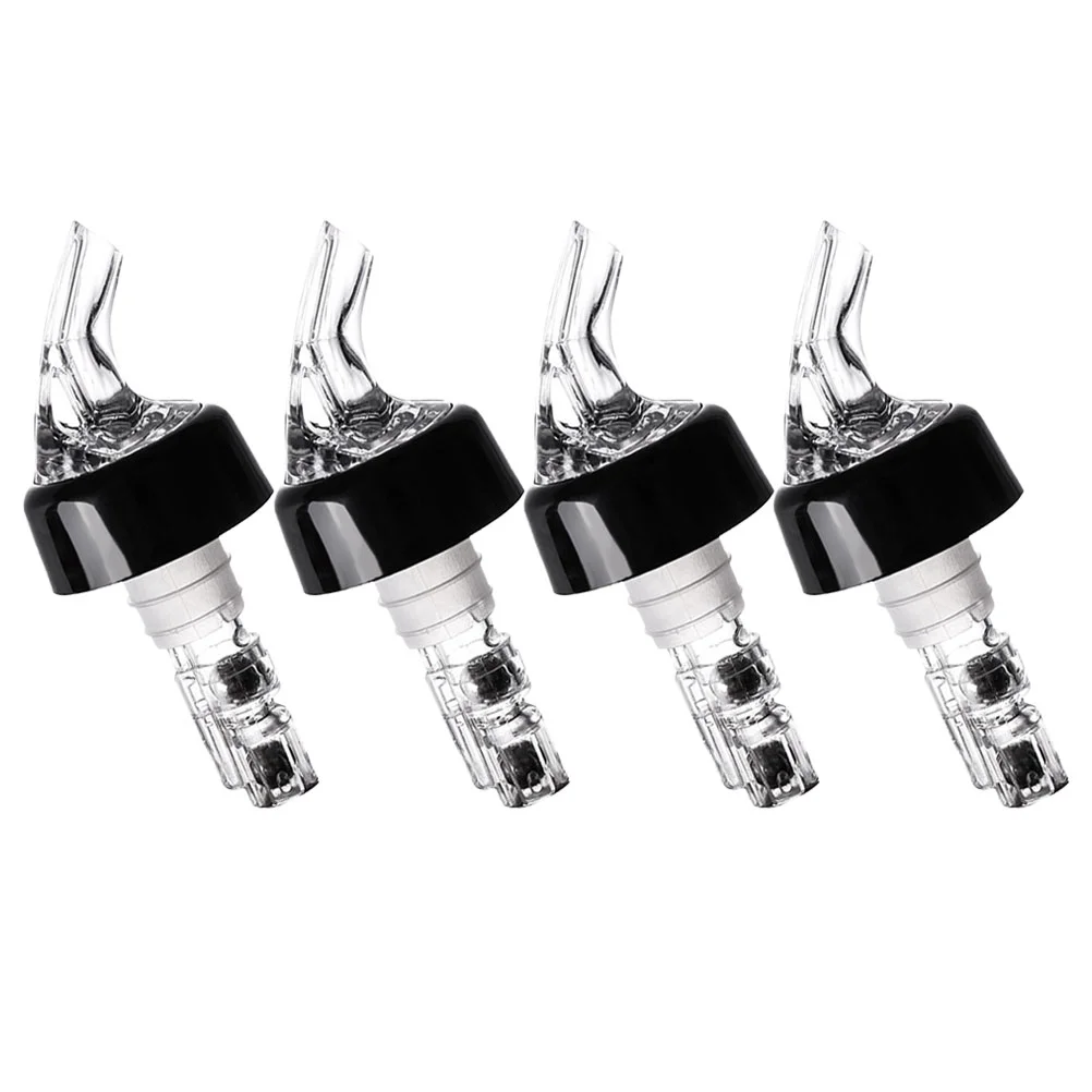 

4 Pcs Oil Dispenser Bottle Spouts Decanter Set Pourers Drinks Champagne Stainless Steel Olive Container Purifier