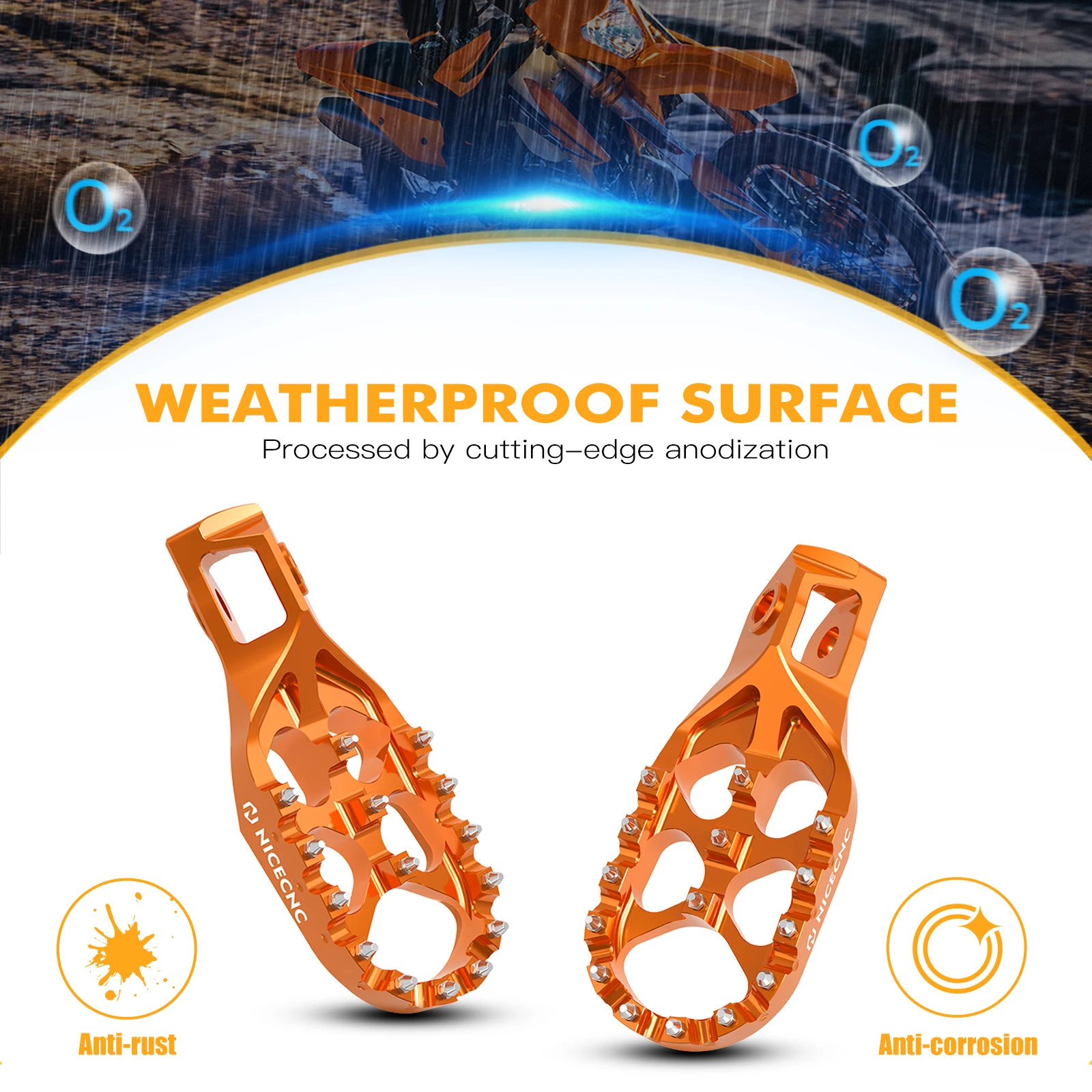 Кованые подножки для KTM EXC 300 2024 колышки и штифты ног EXCF XCW 125 250 350 450 500 SX SXF XC XCF 2023-2024