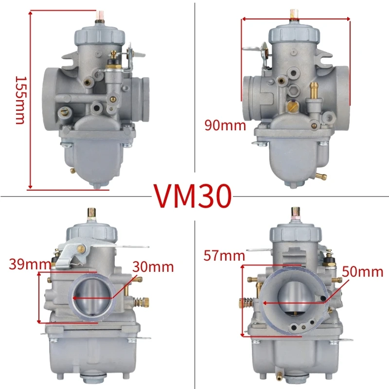 VM30 для Mikuni PZ34J VM 30 34 мм VM30-83 Kawasaki KZ400 Универсальный карбюратор квадроциклов 2/4