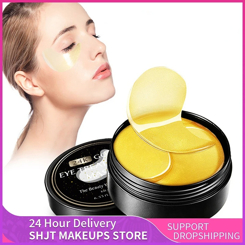 Products 24k Gold Hyaluronic Acid Eye Mask Remove Dark Eye Circles Collagen Eye Patches Korean Face Care Product