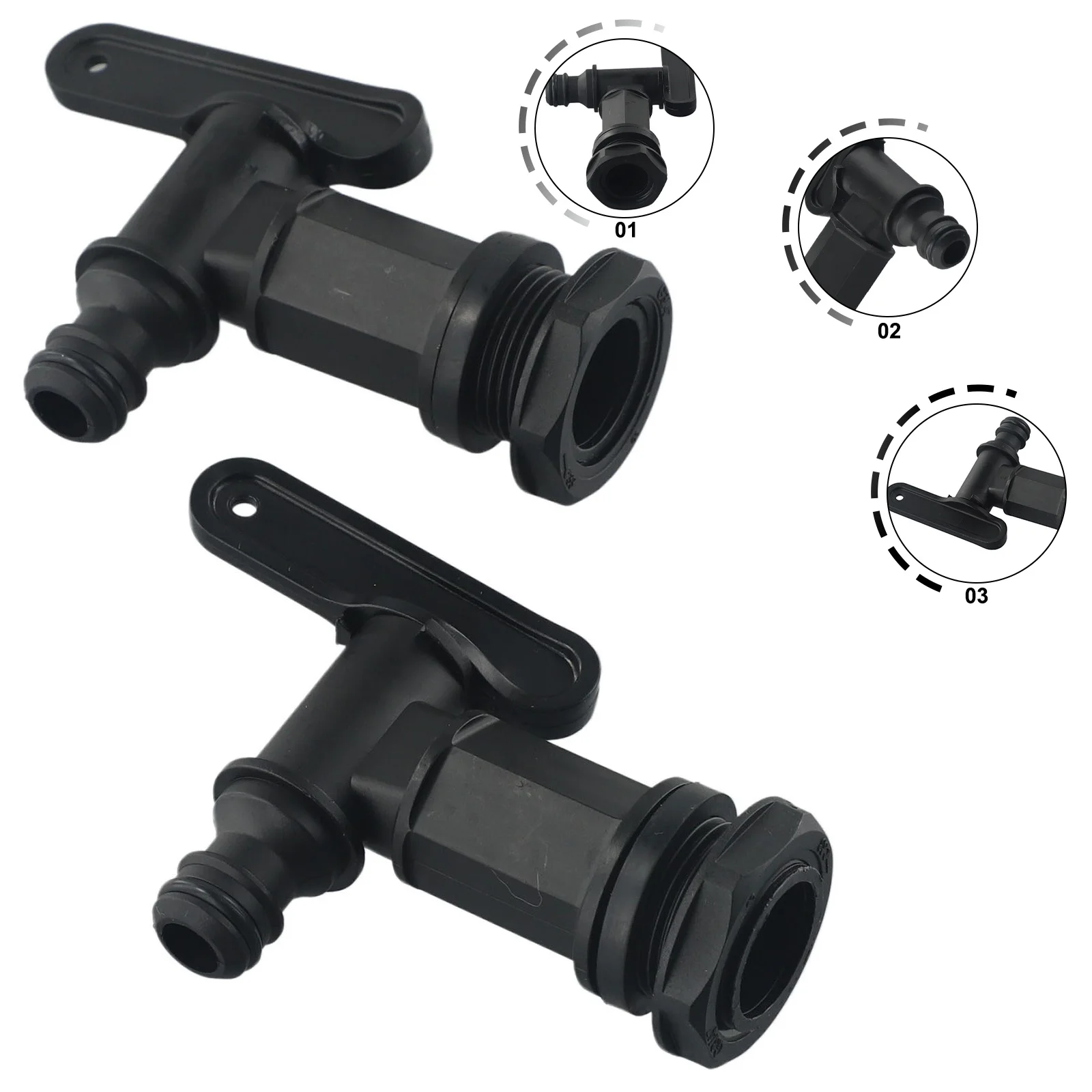 2 шт. пластмассовые соединения для крана 3/4 дюйма