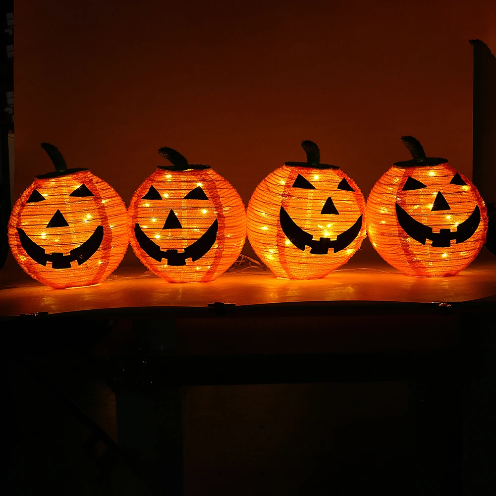 

100LED Halloween String Lights Portable Collapsible Pumpkin Ghost Lights Lamp for Home Bar Halloween Party Decoration Lighting