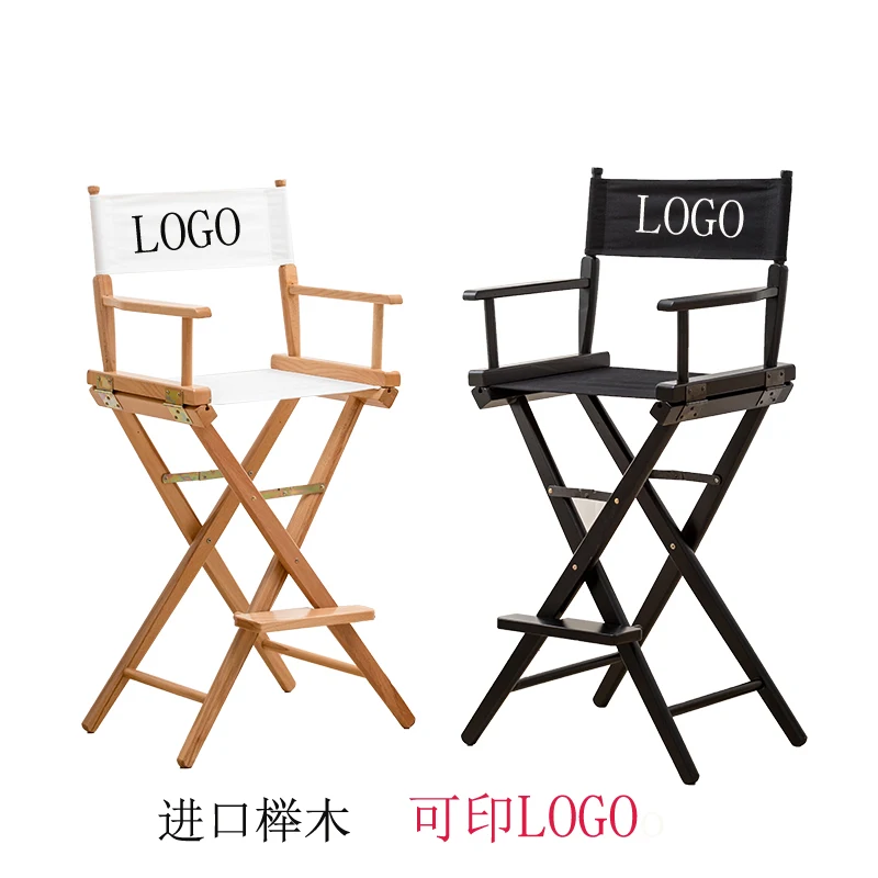 Portable Outdoor Canvas Chair Makeup Chair Props Display Folding Chair Leisure Back High Chair