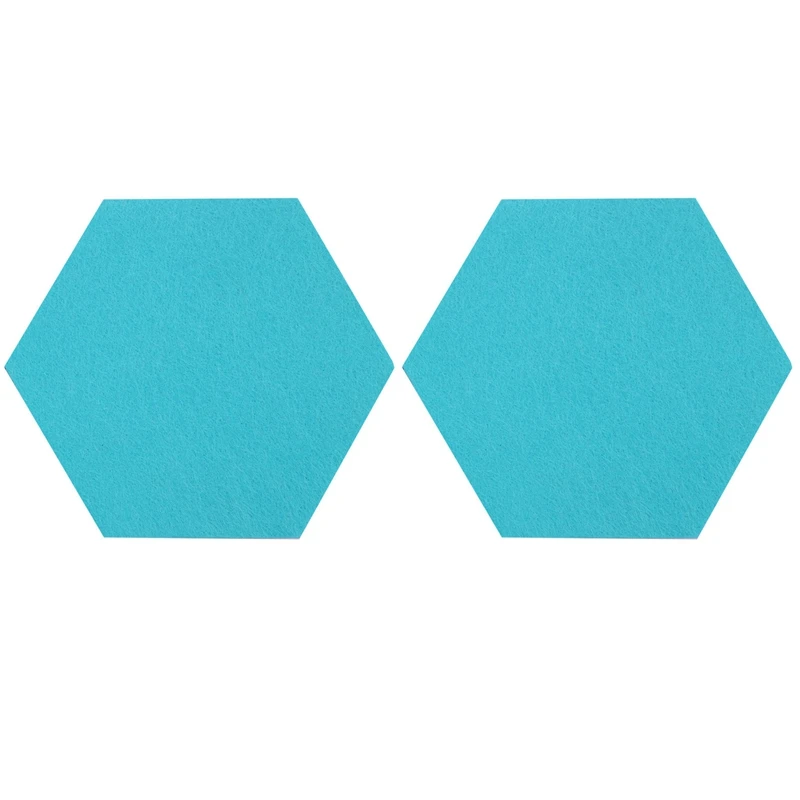 

10Pcs/Set Hexagon Felt Board Hexagonal Felt Wall Sticker 3D Decorative Home Message Board Room Baseboard Blue Series