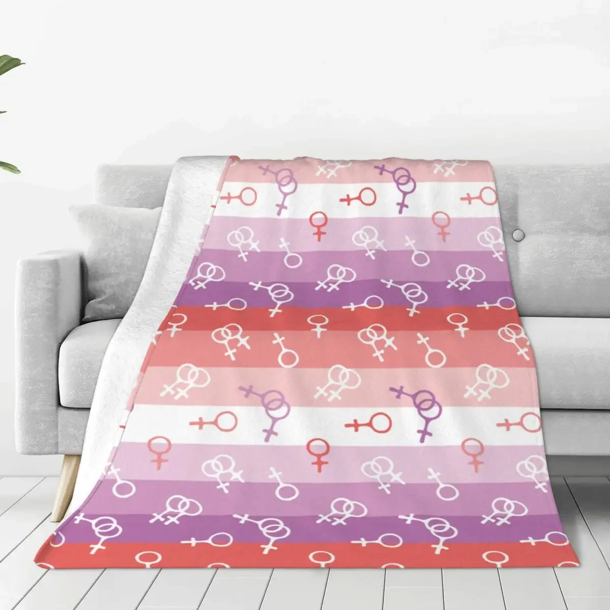Одеяло с флагом гордости лесбиянок женское одеяло для пол ЛГБТК гей-любовь