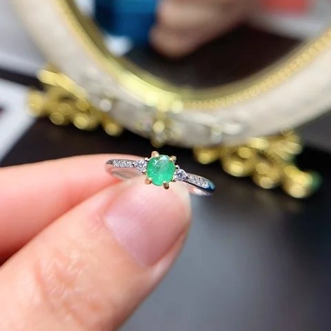 YULEM обручальные кольца с натуральным изумрудом 4*5 мм для женщин Свадебные Кольца для пар Роскошные ювелирные изделия