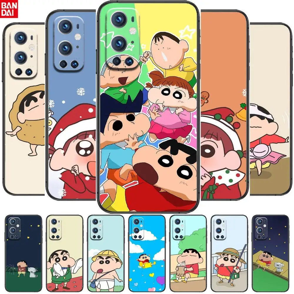 

Mobile Soft Phone Case For OnePlus Nord N100 N10 5G 9 8 Pro 7 7Pro OnePlus 7 Pro 1+7T 6T 5T 3T Black Cover Crayon Shin-chans