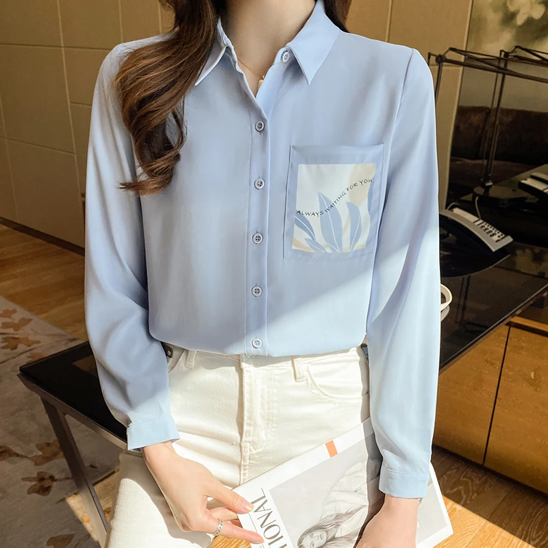 

French Retro Shirt Women's Long Sleeve Design Sense Niche 2022 Spring New Chic Chiffon Shirt Top