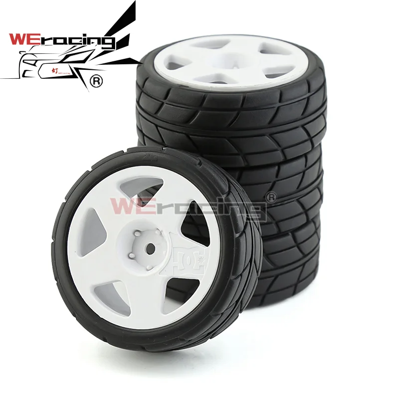1/10 RC ралли гоночный пластиковый обод колеса 26 мм резиновая шина для TAMIYA TT02 XV01 HSP HPI