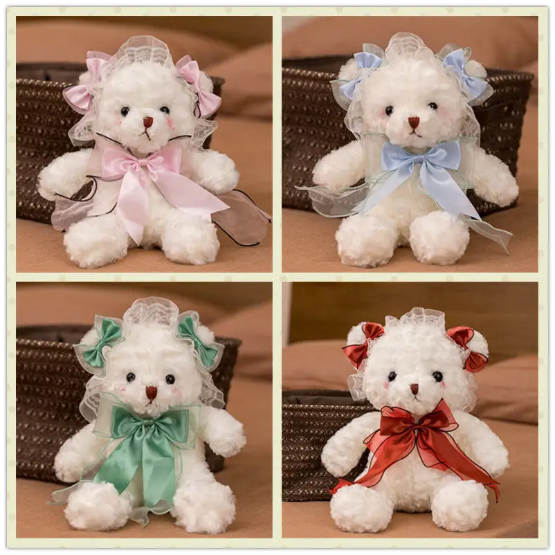 

New Arrive 30CM Lovely Teddy Bear Plush Toys Stuffed Soft Animal with Clothes Kawaii Dolls for Kids Baby Children Valentine Gift