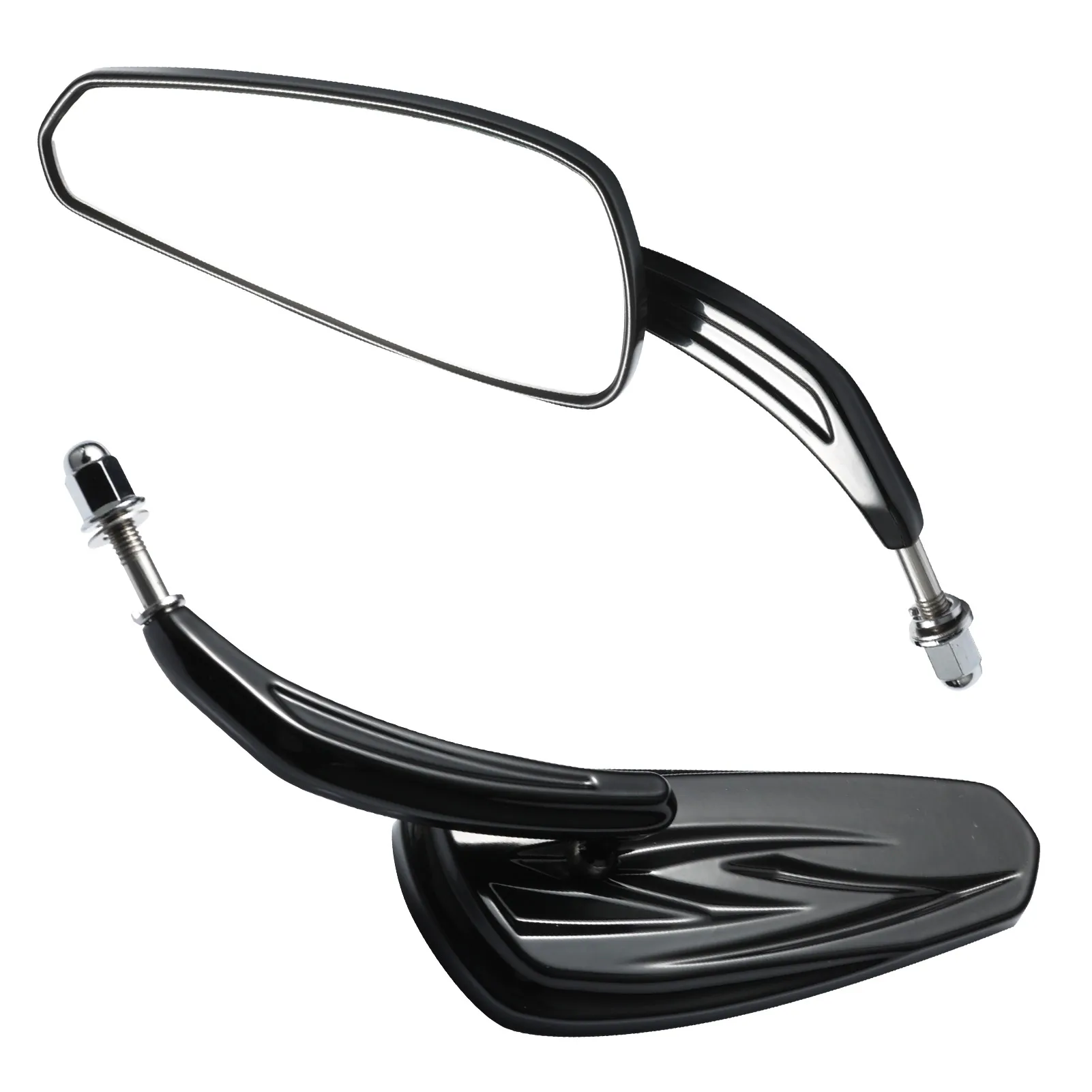 

Motorcycle Rear View Mirror Modified Motorcycle End Mirrors Durable Aluminum Alloy Shell Glass Mirror Rear View Mirrors For