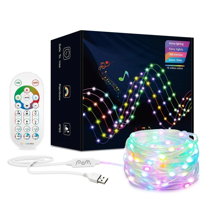 

Christmas Tree Decor USB Smart Bluetooth Led String Lights Merry Xmas for Party Home Garden New Year Decorations