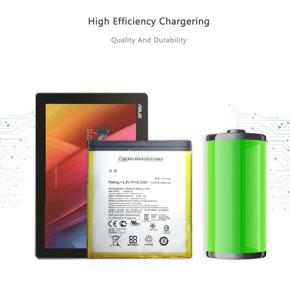 Новый высококачественный аккумулятор C11P1502 для мобильного телефона ASUS ZenPad 10 Z300C