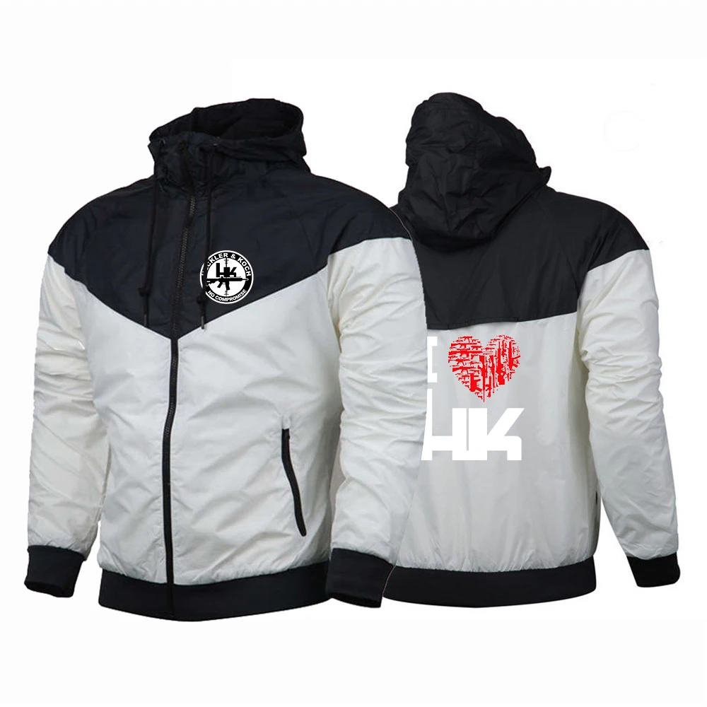 

Hk Heckler Koch No Compromise 2022 Spring Autumn Men's Print Outdoor Hooded Windbreaker Casual Comfortable Breathable Clothing