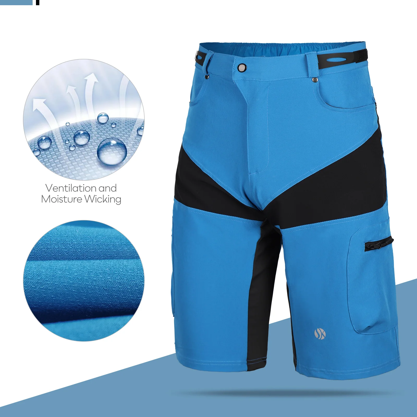 Men's Cycling Shorts Mountain Bike Outdoor Sports Downhill Loose Fit Quick-Dry Breathable Enduro MTB