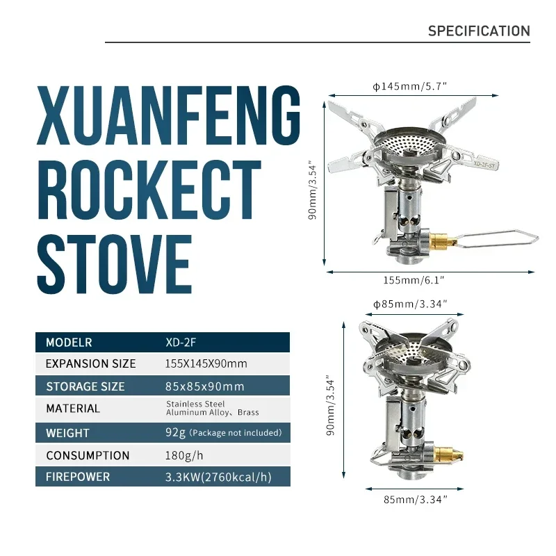 Портативная походная плита с регулятором давления мини-бутановая газовая