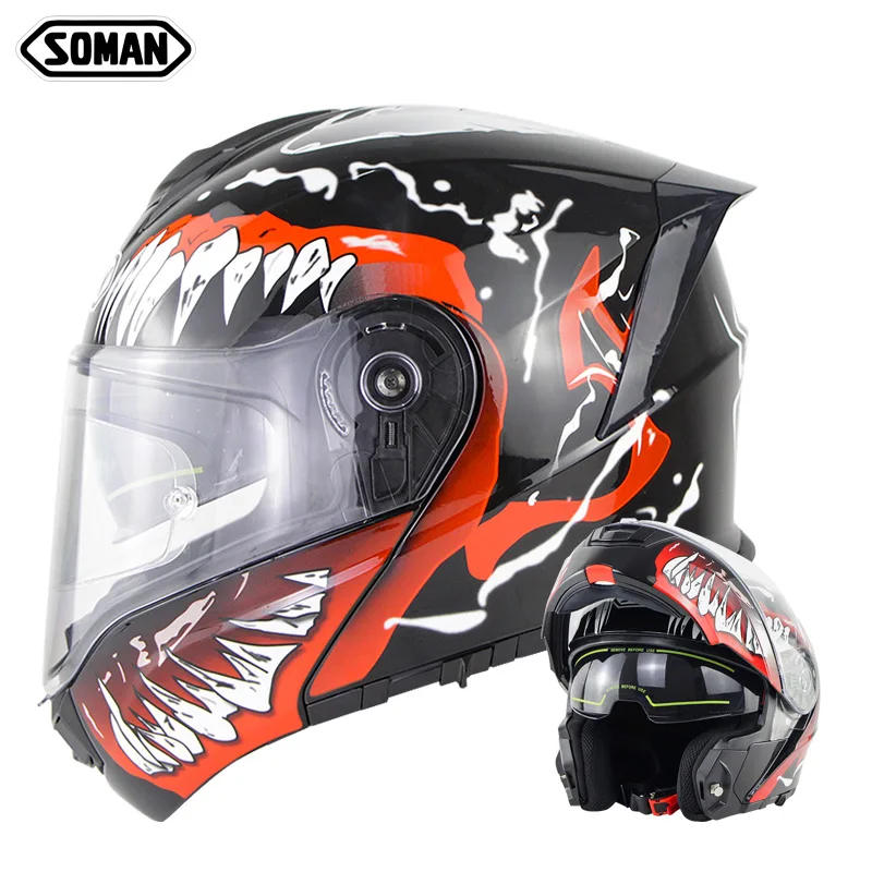 

Flip Up Women Men Motorcycle Motocross Motocbike Modular Helmet Windproof Safety Warm Helmet Cascos De Moto Para Los Hombres