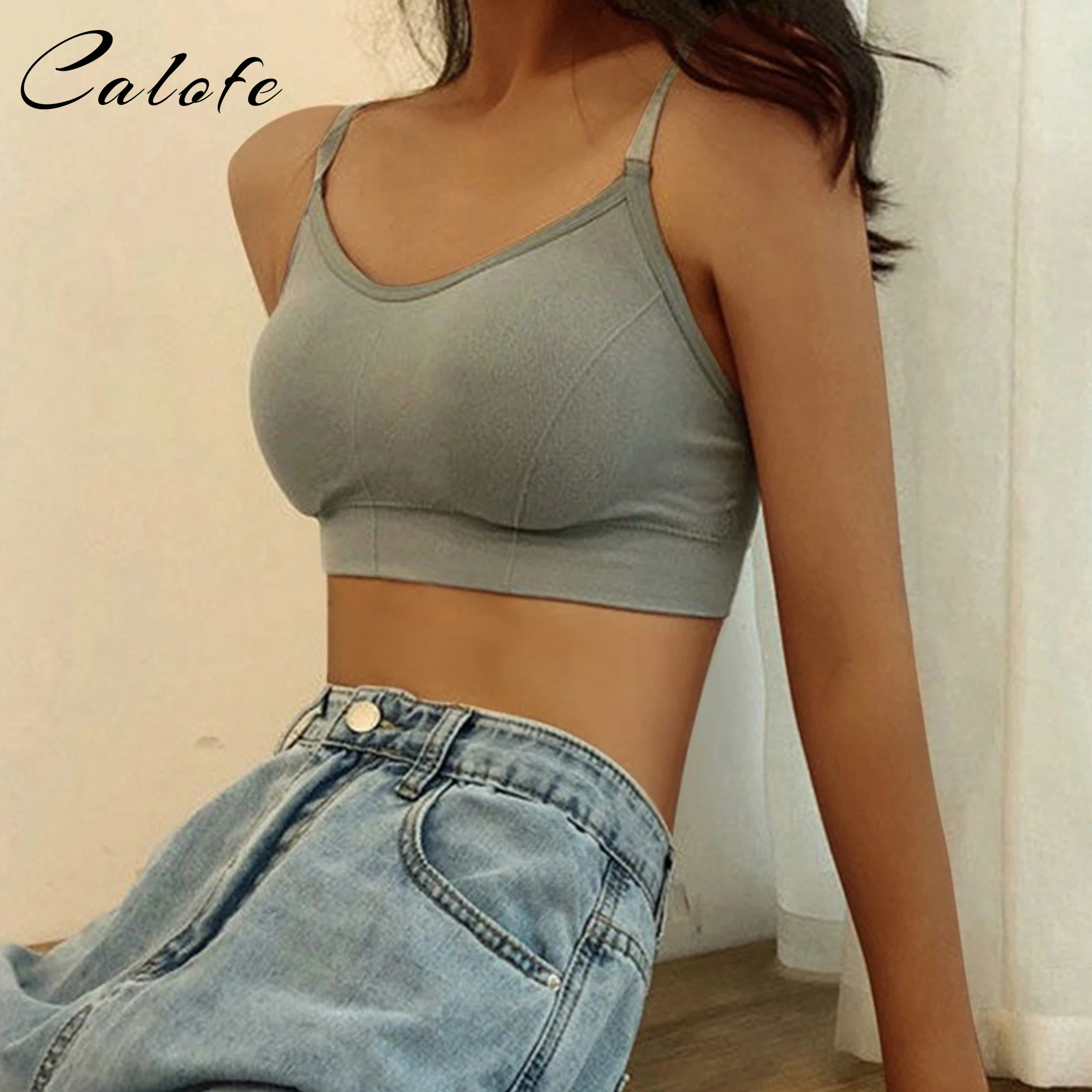 

Women Sexy Crop Tops Sports Bra Female Tube Tops Sleeveless Camis Seamless Lingerie Tee Bra Bandeau Crop Top Tanks