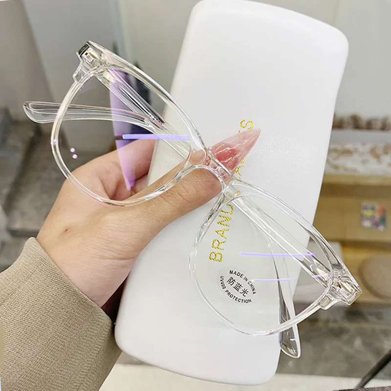

Transparent Computer Glasses Frame Women Men Anti Blue Light Round Eyewear Blocking Glasses Optical Spectacle Eyeglass Oculos