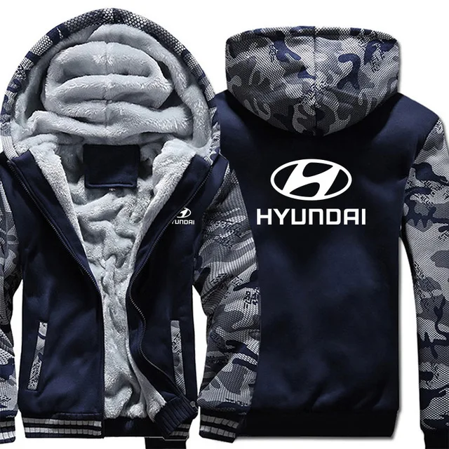 

2022 Winter Fashion hoodeis zipper Hyundai sweatshirt men Hoodies Thickening Plus Velvet coat for male clothes S-5XL
