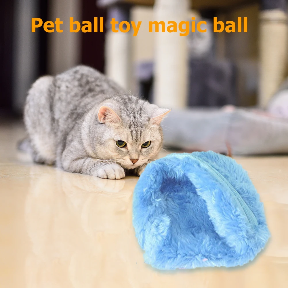 Magic Roller Ball Activation Automatic Ball Dog Cat Interactive Funny Chew Plush Electric Rolling Ball Pet Dog Cat Toy images - 6
