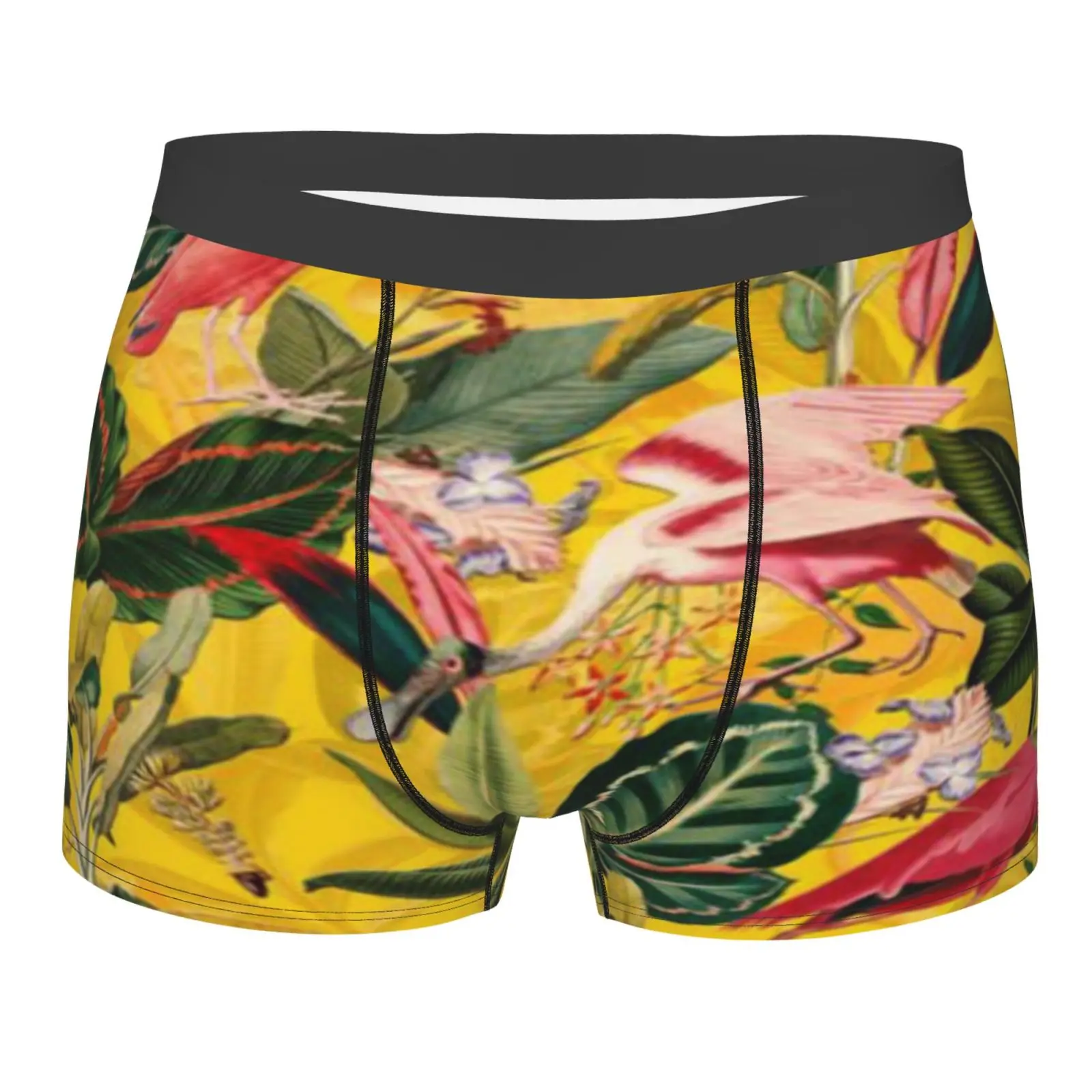 

Orange Tropical Bird Jungle Garden 2 Boxer Briefs Sexy Men Kids Lot Cool Strap On Pack Sexy Men With Pocket Men Sexy Underwear