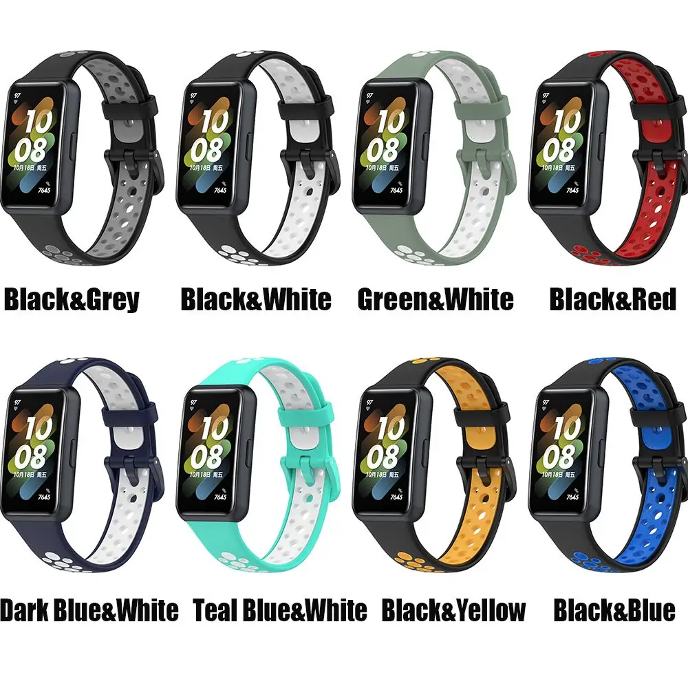Ремешок силиконовый для Huawei Watch Band 7 сменный умный Браслет наручных часов