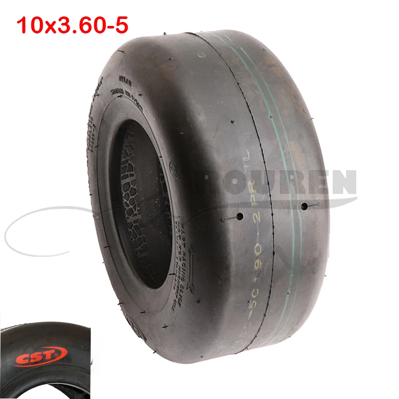 

10x3.60-5 Tire CST Tubeless For 168 Go Kart 5 Inch Tyre Rear s Fit Drift Wheels Gokart TIRE Accessories
