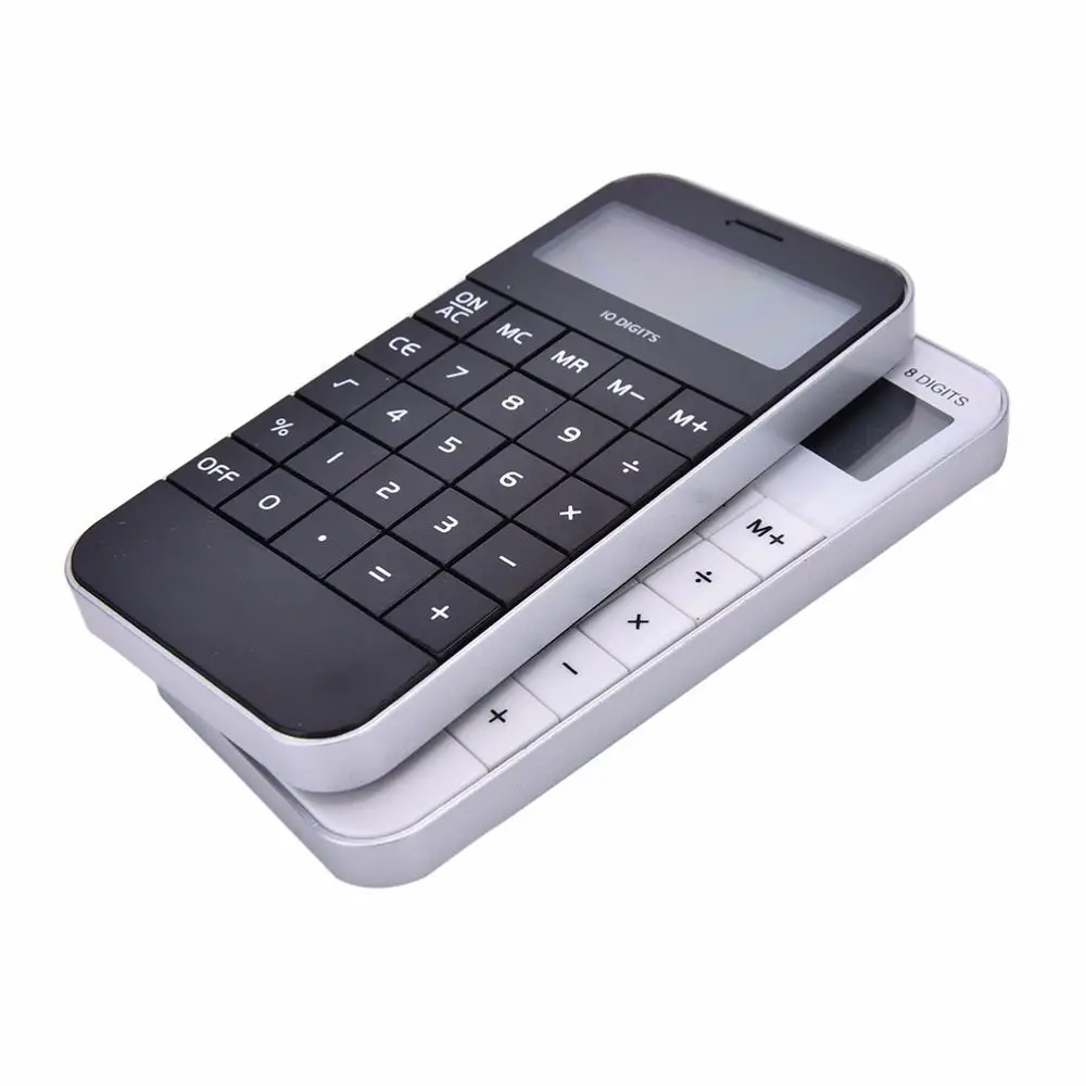 

Mini Student Cheap Promotional Pocket Office Electronic Black White Digit Calculator