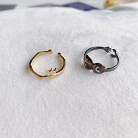 modern anime ranking of kings monster friendship little prince crown ring fashion womens double layer open ring gift jewelry