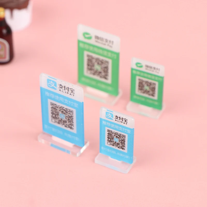 

1Pc Dollhouse Simulation Mini QR Code Supermarket Scene Miniature Payment Code