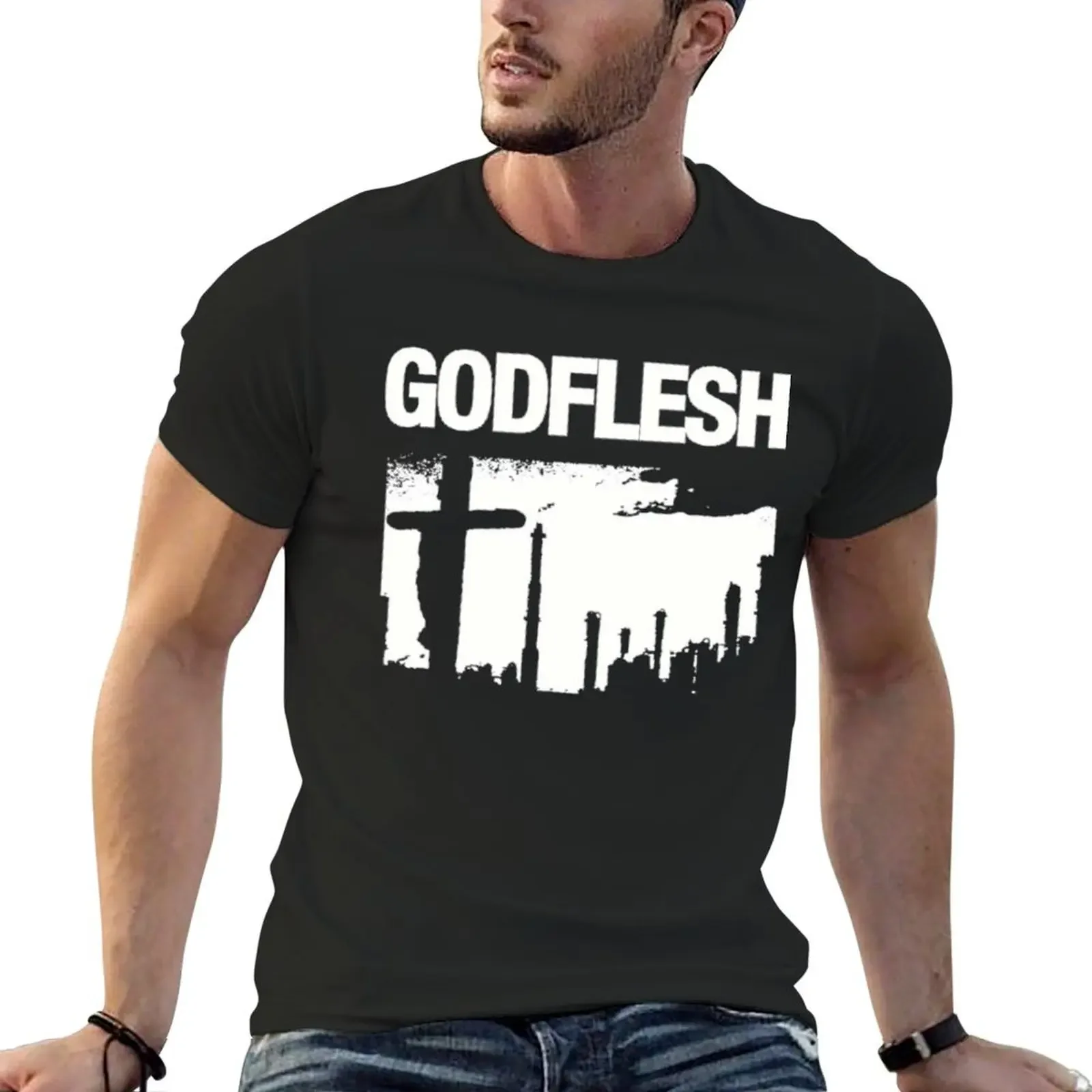 Футболка GODFLESH винтажная рубашка с аниме летние топы на заказ летняя одежда